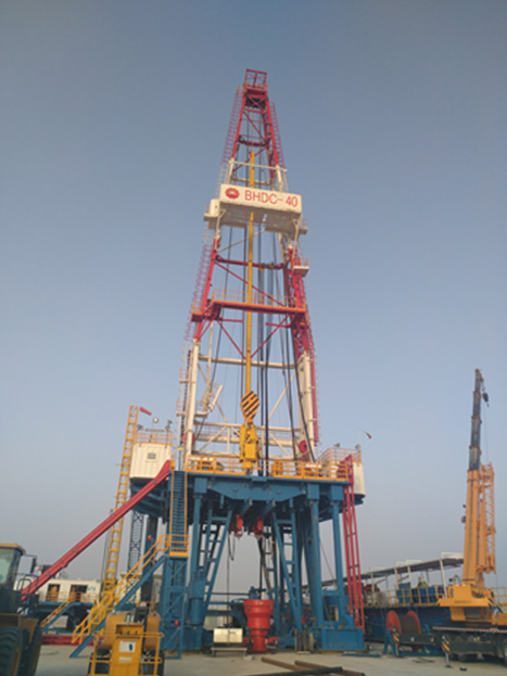 L'installation de la plate-forme de forage BHDC-40 de Bohai Drilling est termin&eacute;e