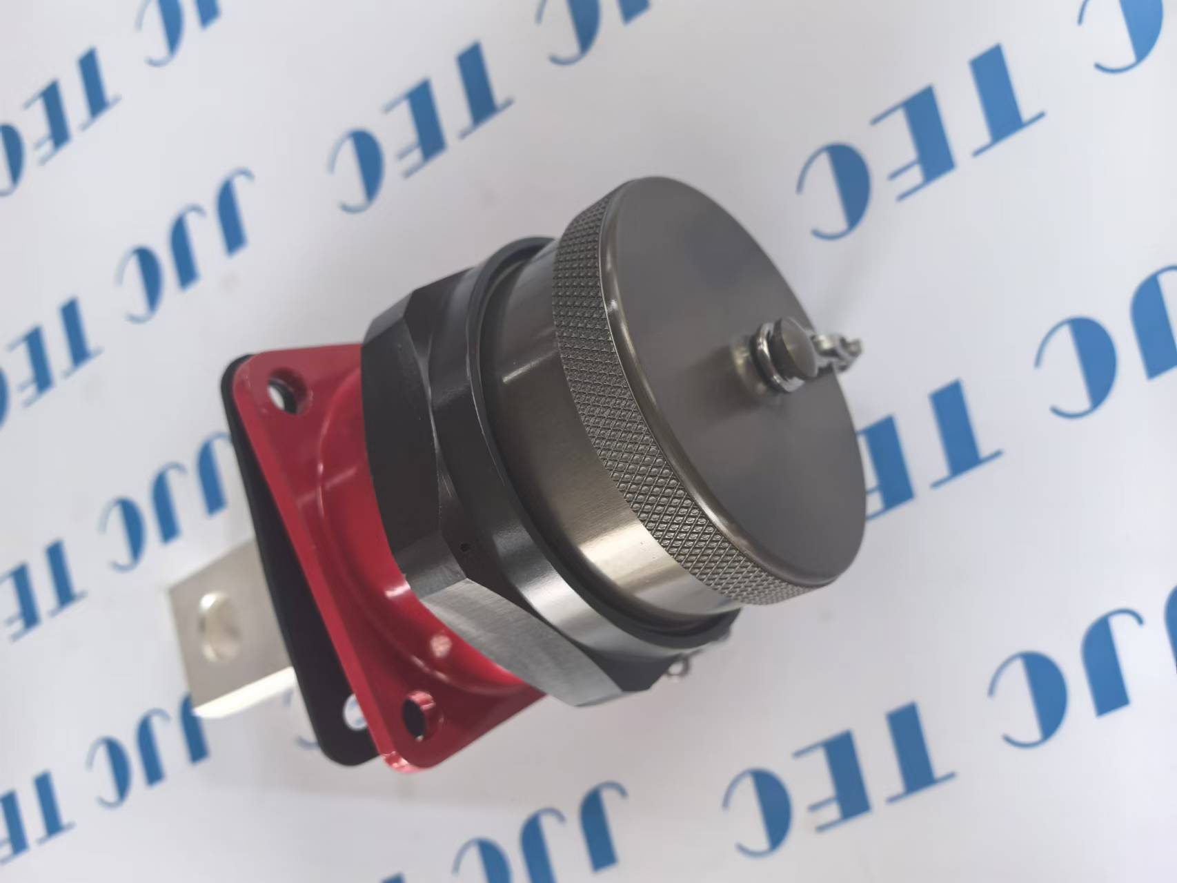 Connecteur, puissance, qd, broche / flng, bulkhd, rouge, OEM ref N °